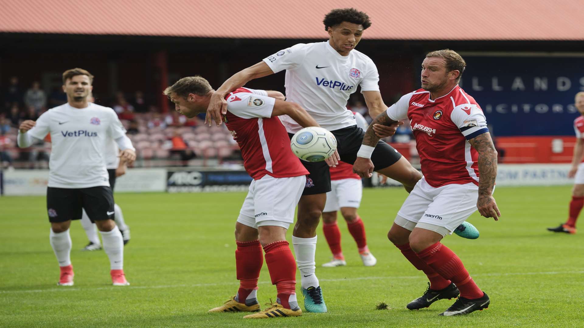 Action from Ebbsfleet's 3-3 draw with AFC Fylde in August Picture: Andy Payton