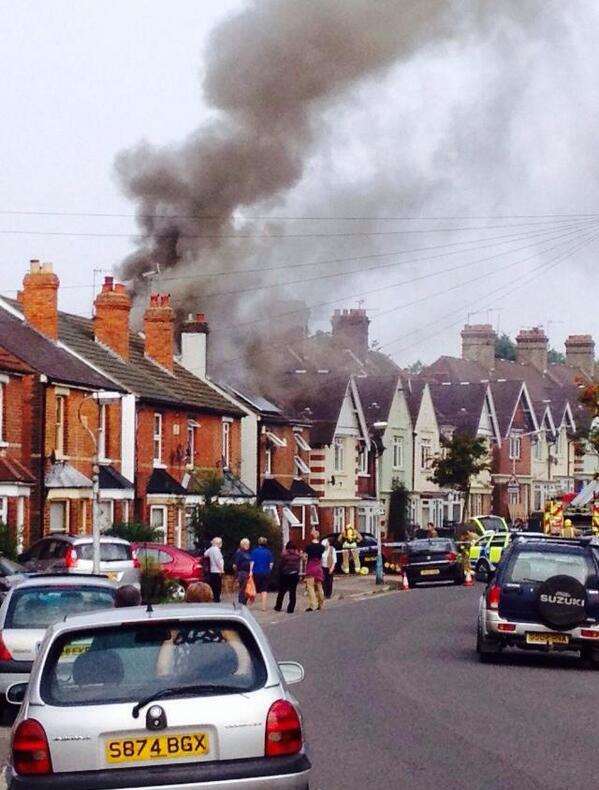 The house fire in Hectorage Road, Tonbridge (Pic: Ian Farewell)