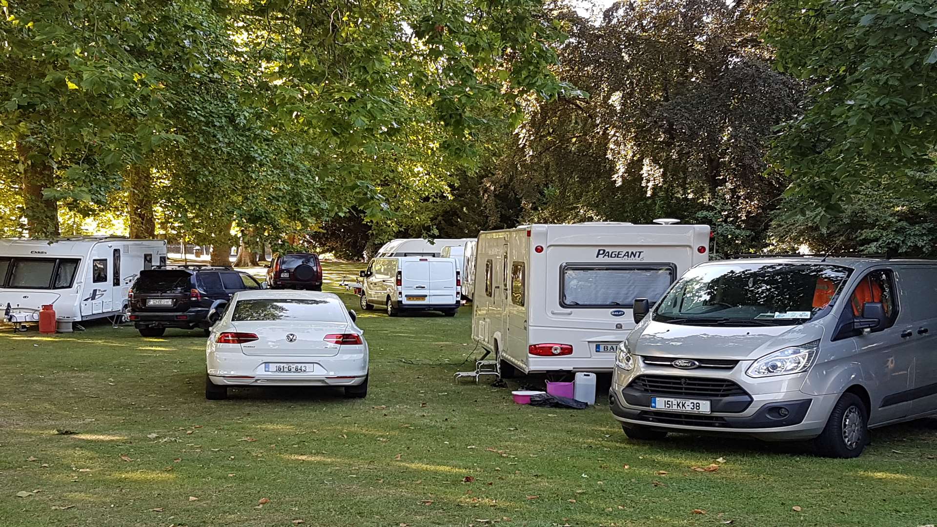 Irish travellers have set up camp in The Vines, Rochester. Pic: Cllr Stuart Tranter