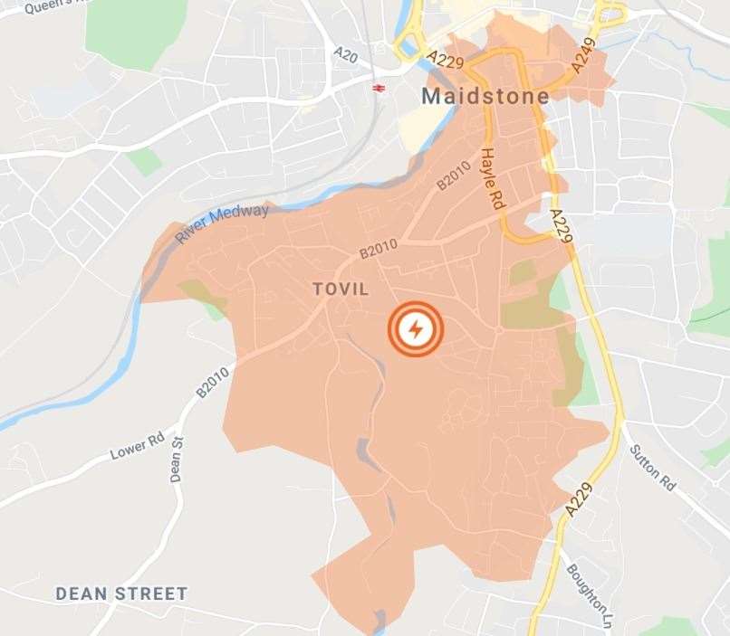 A power cut has been reported in Maidstone. Picture: UK Power Networks
