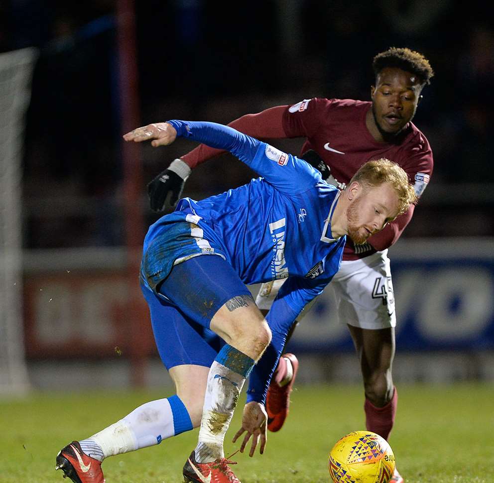 Connor Ogilvie started for the Gills at Northampton Picture: Ady Kerry