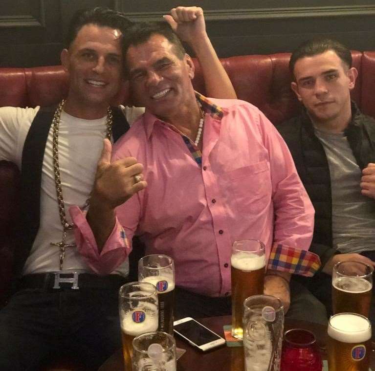 Martin with his "uncle" Paddy Doherty, an Irish Traveller and former bare-knuckle boxer