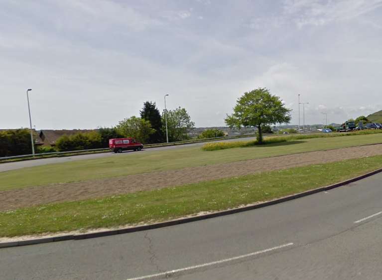 The A260 roundabout in Folkestone. Picture: Google