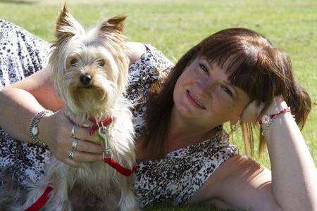 Owner Ruth Dalton with Gizmo the Yorkshire terrier who needed an operation after eating a kebab at a family barbecue and swallowing the stick Picture: Roger Vaughan
