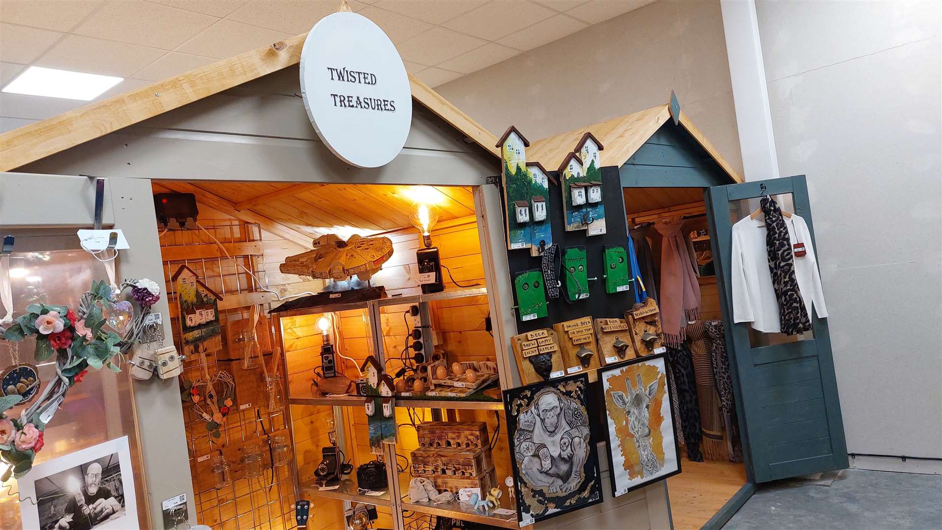 Twisted Treasures and a ladies clothing business each have a pod