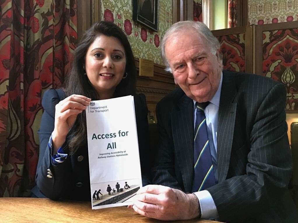 Former minister Nusrat Ghani with Sir Roger Gale MP. Picture: Roger Gale
