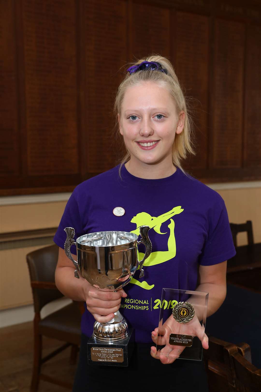 Presentation of Best Achiever award for Swale Youth Development Fund..Pictured is Lara Stembridge..Faversham Guildhall, Market Place, Faversham..Picture: Andy Jones. (21193959)