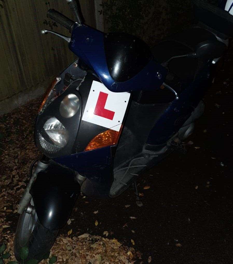 The moped seized by police (16164691)