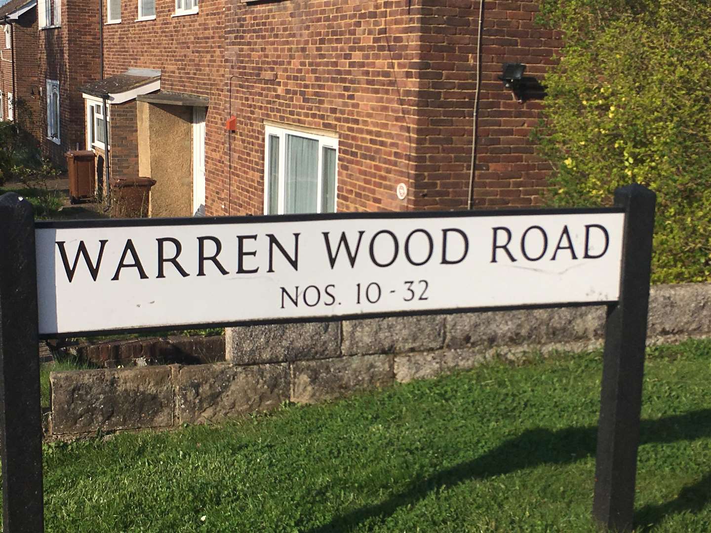 Warren Wood Road, where police have been carrying out an 'ongoing investigation'