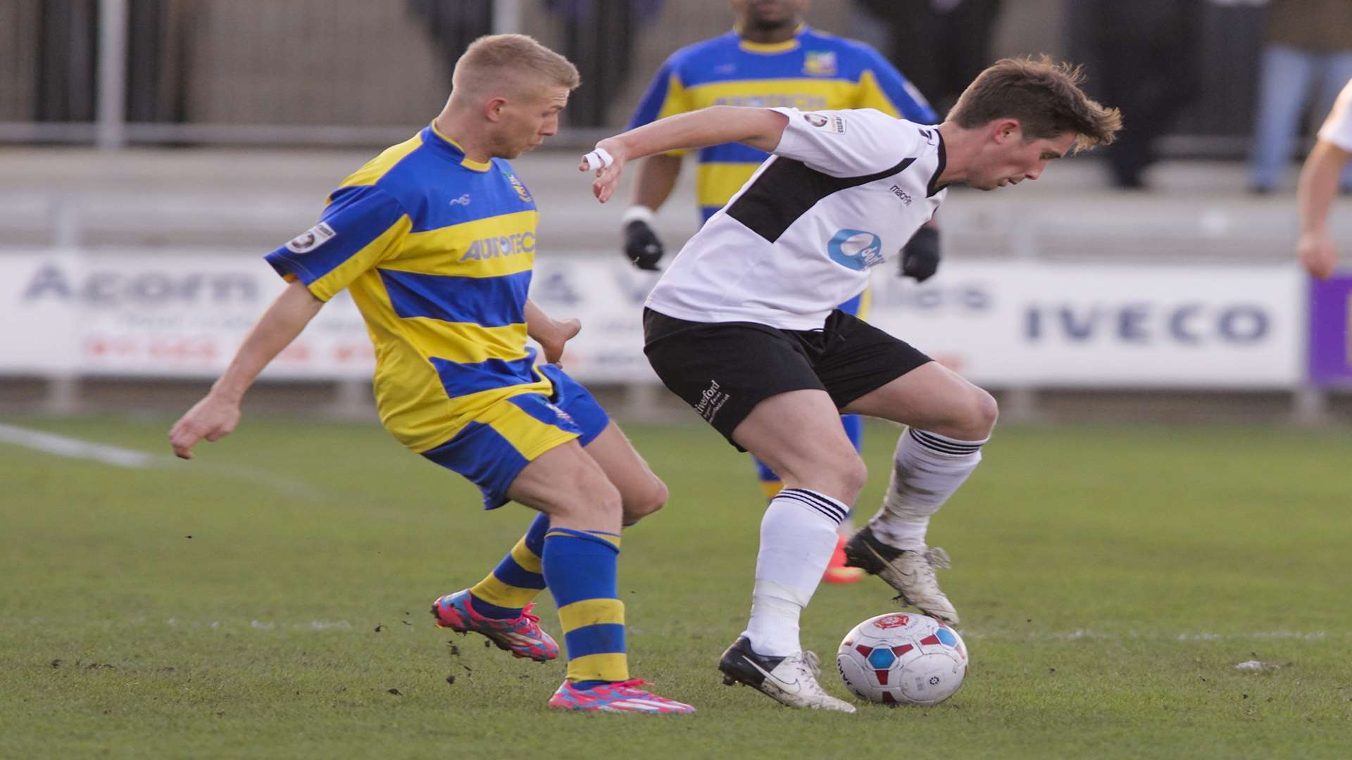 Lee Noble takes care in possession against Solihull Moors Picture: Andy Payton
