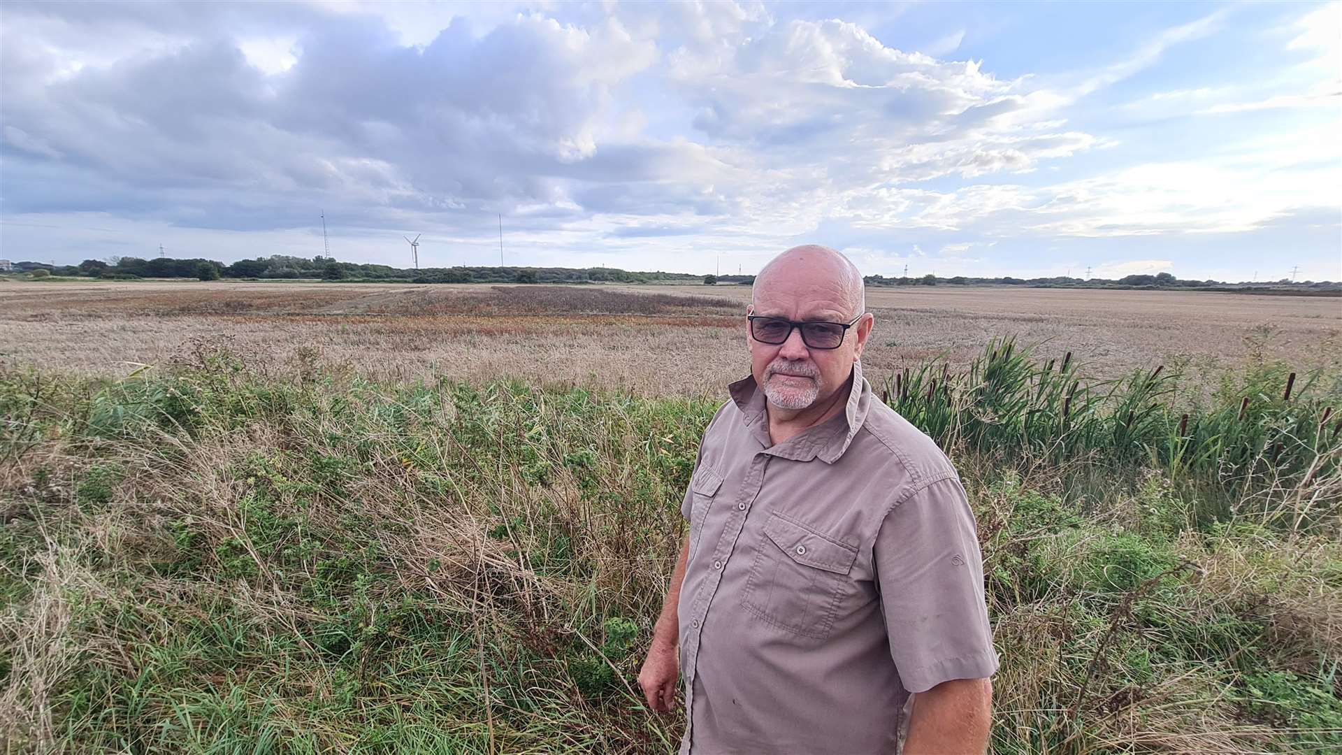 Campaign organiser George Cooper says National Grid's massive converter plant will destroy a precious wildlife habitat on Minster marshes