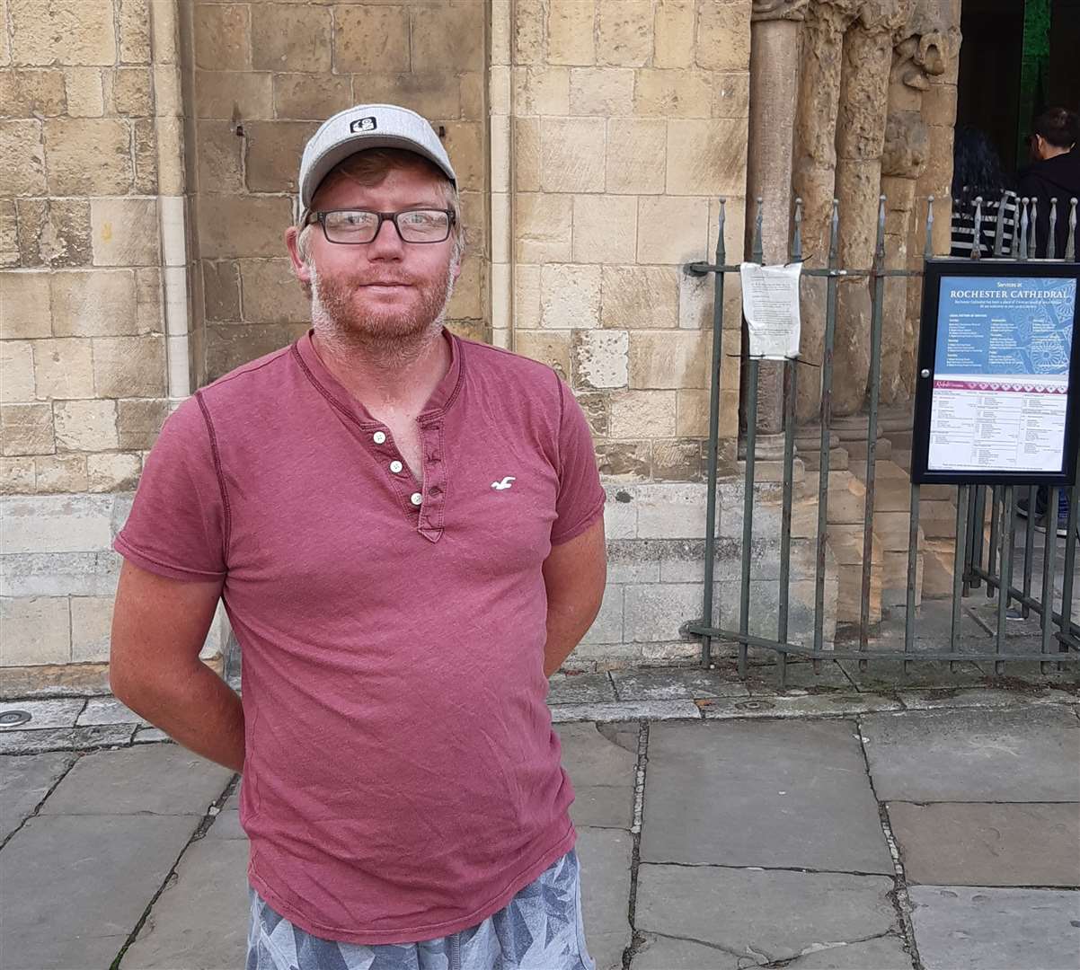 Outside Rochester Cathedral, Warren Todd, from Borstal said the Queen had played a positive role representing the UK on the world stage. Photo: Sean Delaney