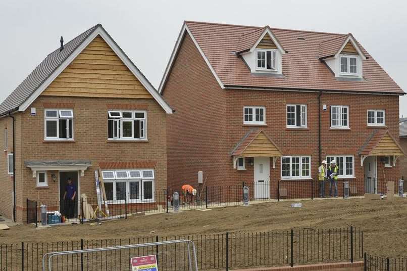 The new homes opposite Larkfield Leisure Centre just off New Hythe Lane
