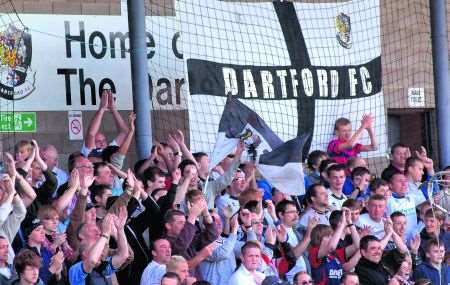 Dartford fans celebrate