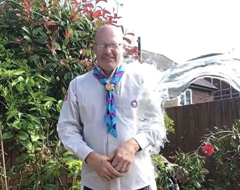 Gotcha! Andy Brown gets a bucket of water on Sheppey