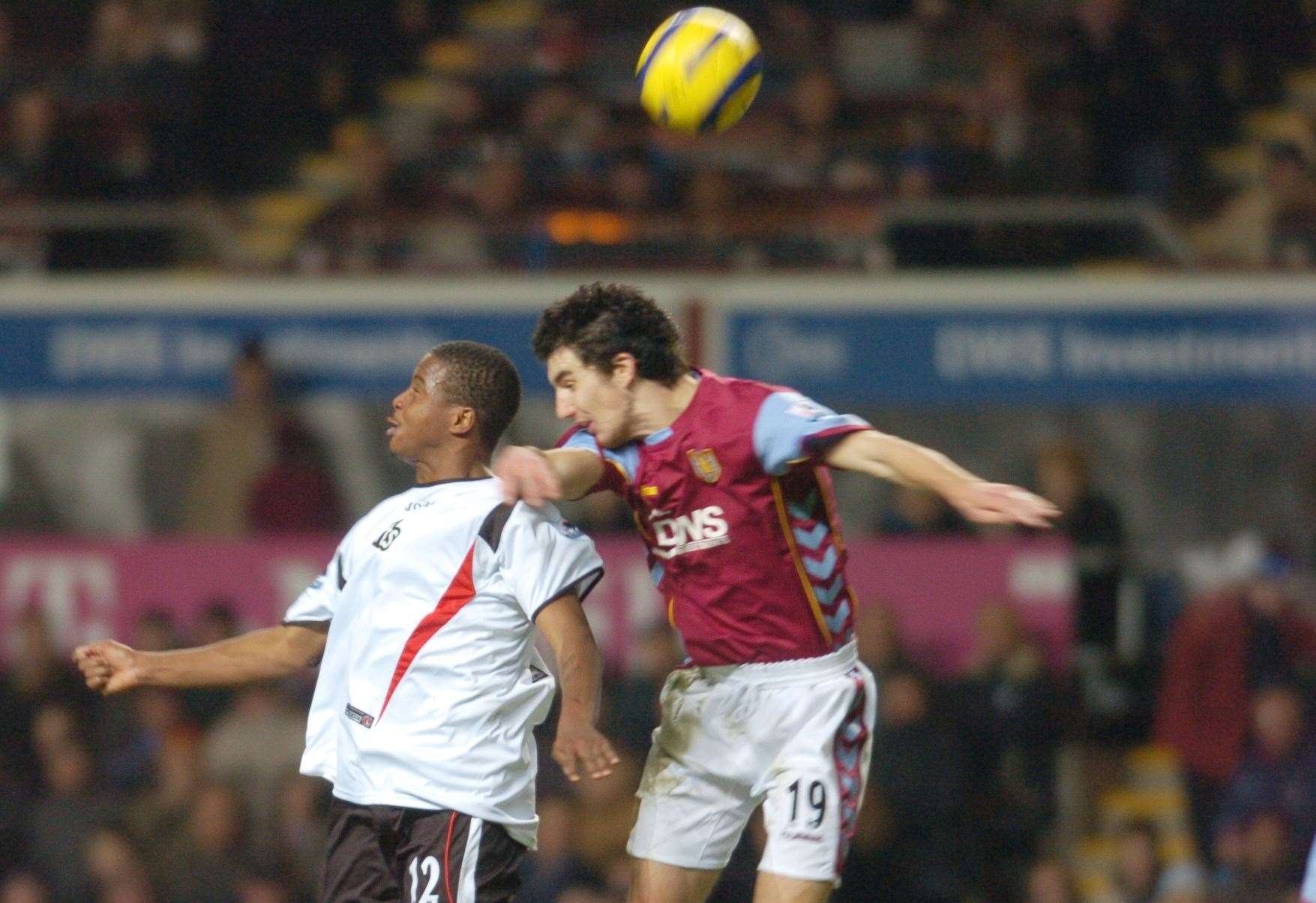 Liam Ridgewell in action for Aston Villa against Charlton's Kevin Lisbie in 2005. Picture: Barry Goodwin