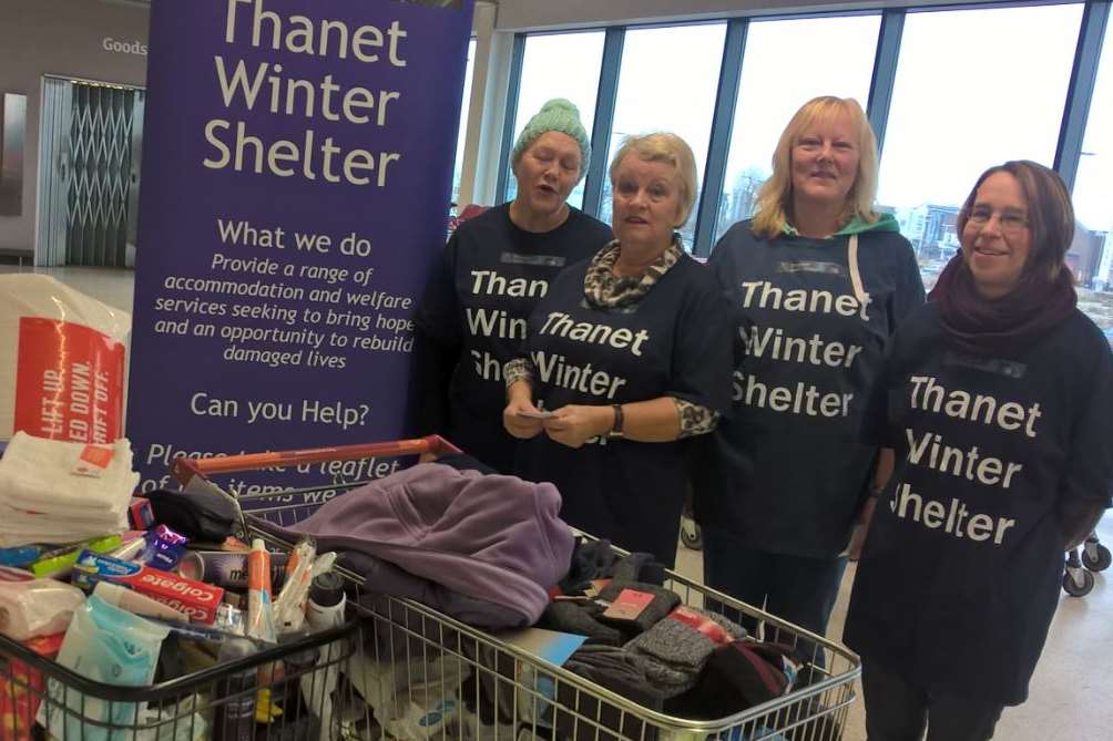 Thanet Shelter volunteers collect donations