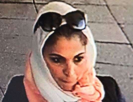 CCTV images show a woman police would like to speak to. Photo: Kent Police