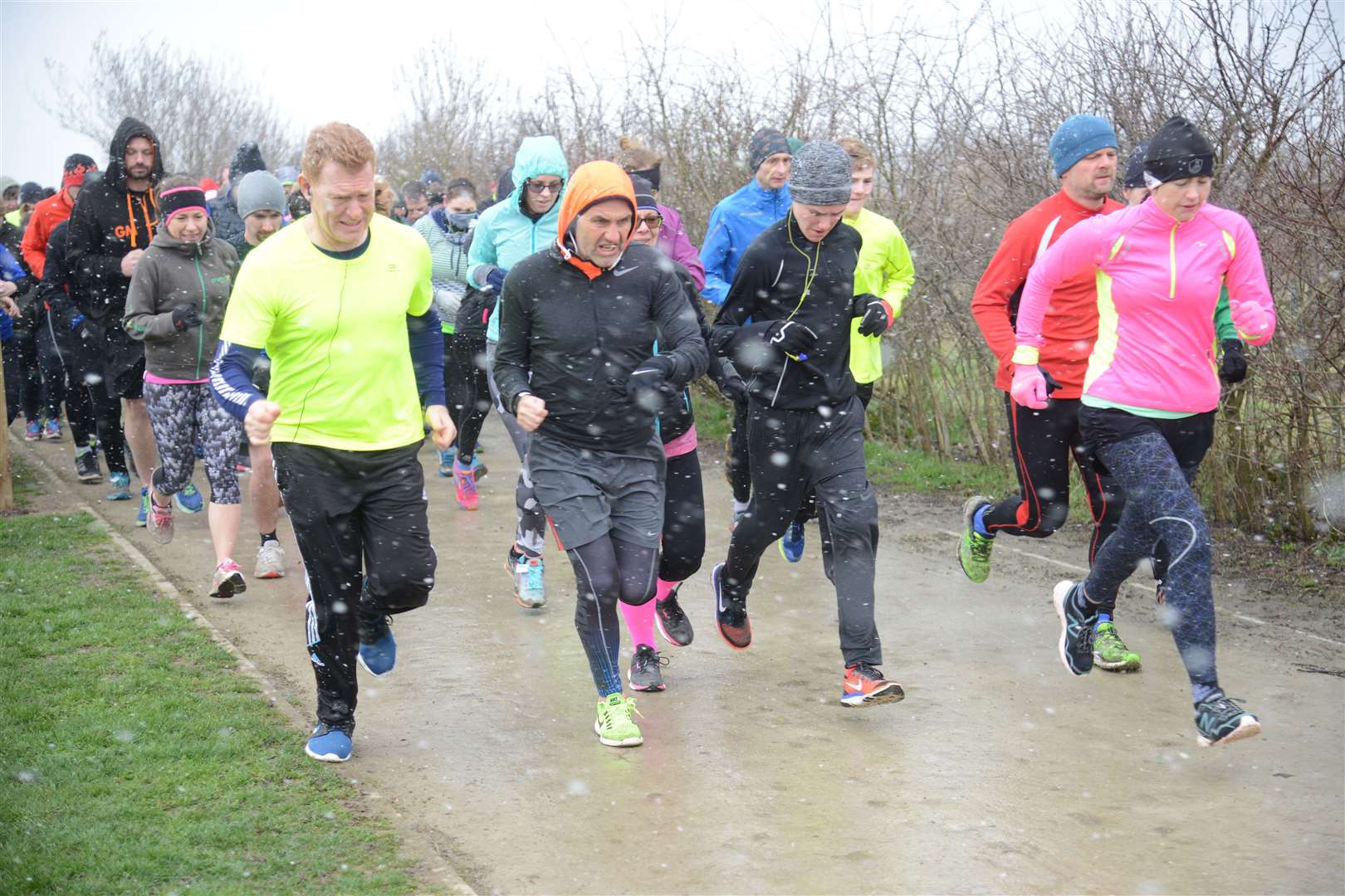 Sittingbourne Parkrun at Milton Creek Country Park. Picture: Gary Browne