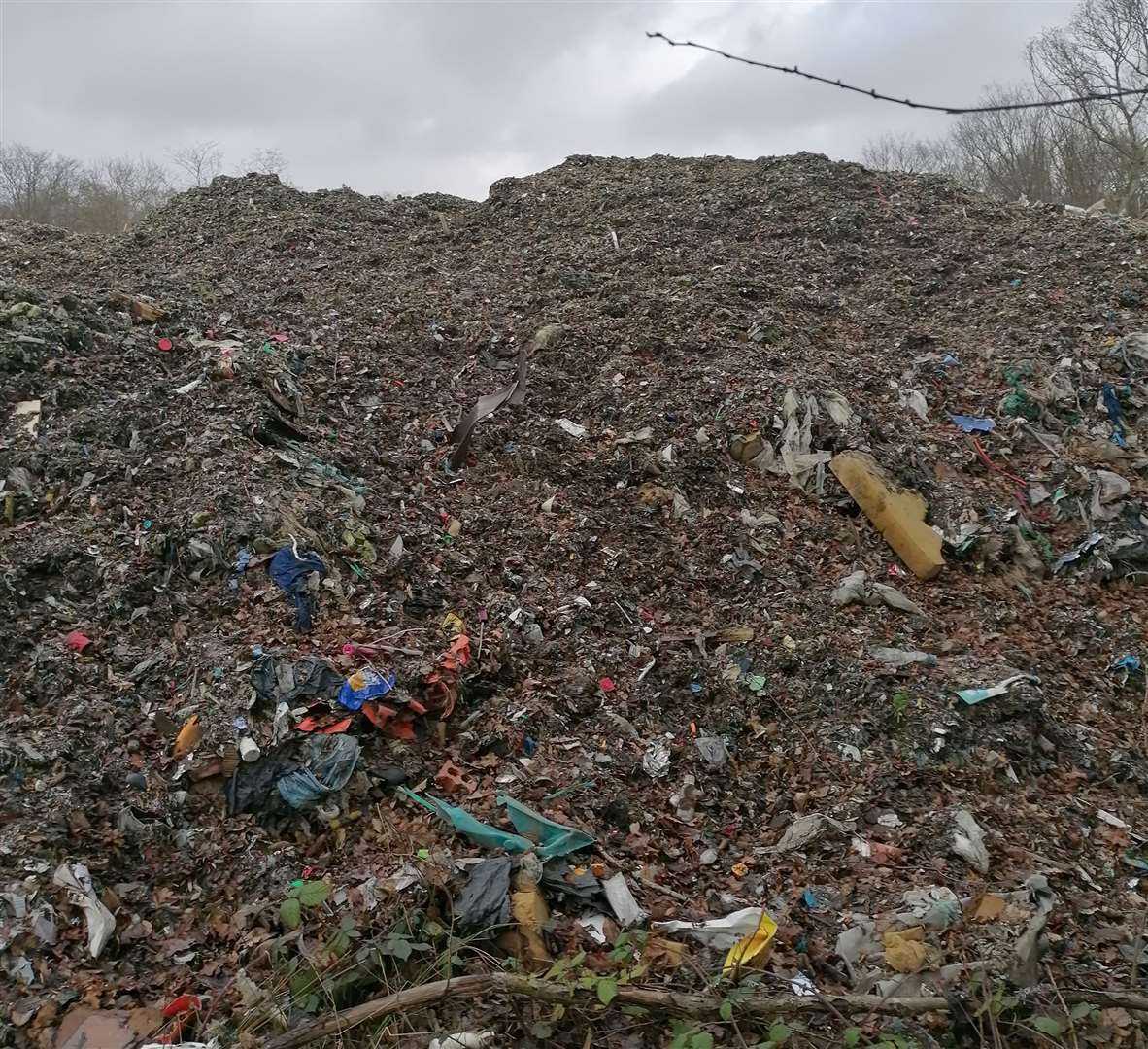 A resident who shared pictures with KentOnline said the waste covers an area of four acres in Hoad’s Wood