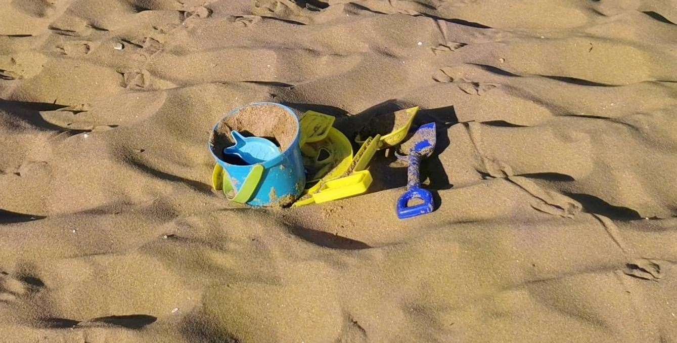 Plastic buckets and spades were also found along Walpole Bay in Margate. Picture: Lucy Lyons