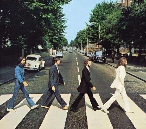 The Beatles on that road