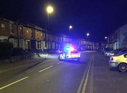 Police is Sheal's Crescent, where a man was arrested. Picture: Robin Chappell