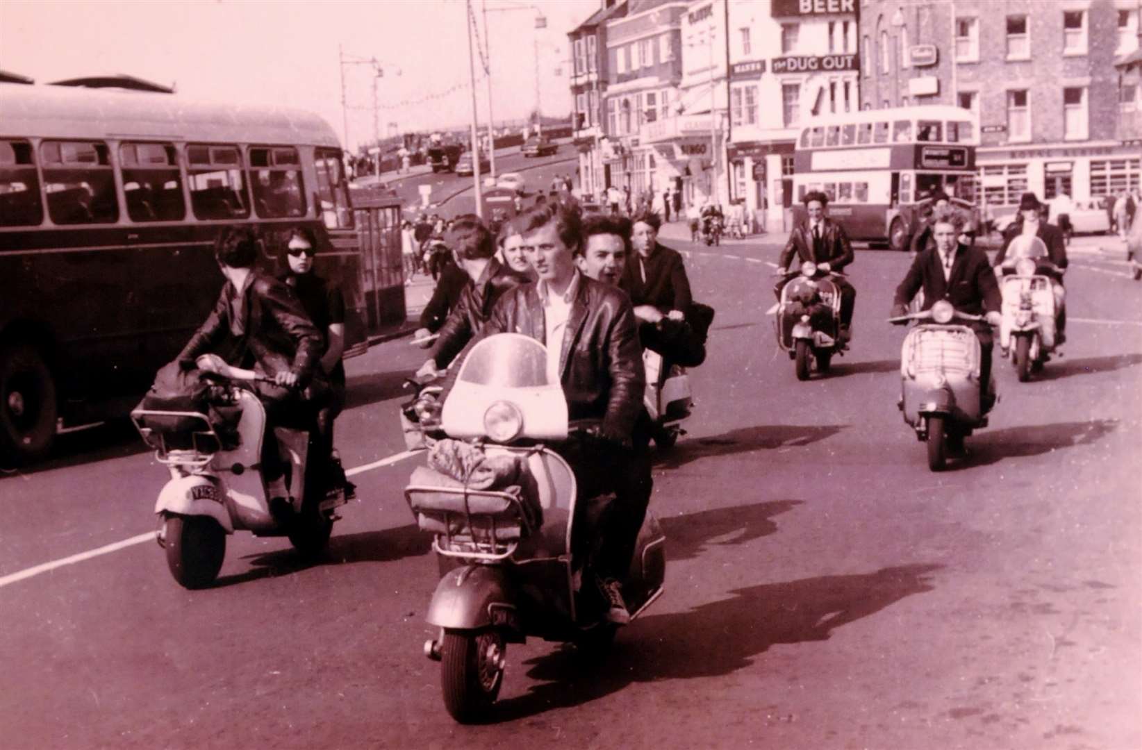 Image used at an exhibition in Margate 10 years ago to mark the Mods and Rockers disturbances of 1964