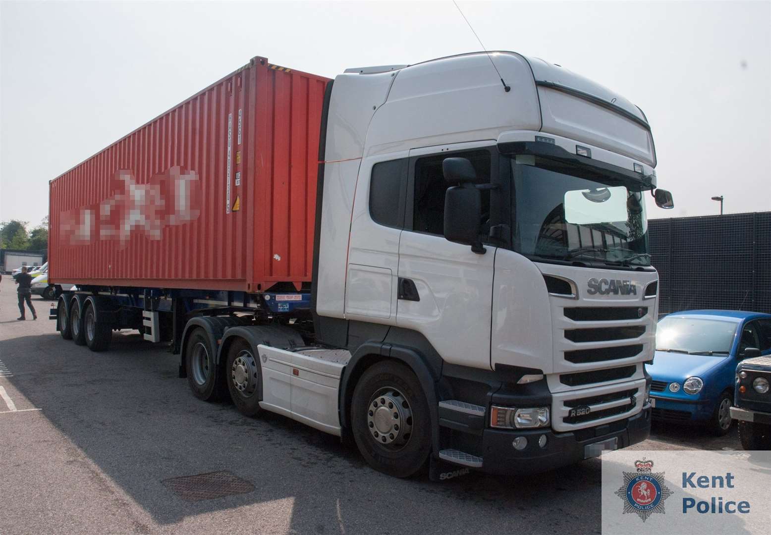 The drugs were discovered stashed in a lorry container near the Dartford Crossing. Picture: Kent Police