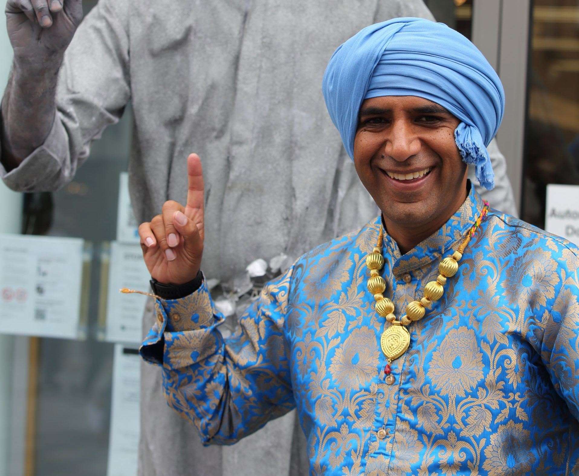 Gurvinder Sandher, artistic director at Cohesion Plus, at Maidstone's Fusion Street Festival in 2021