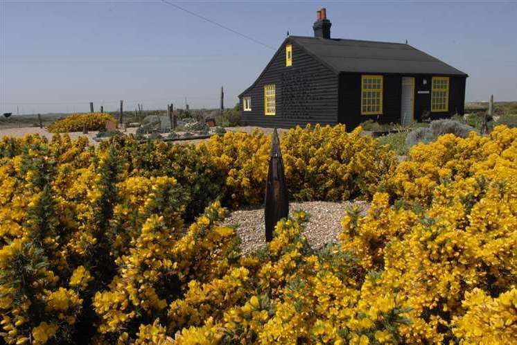 Derek Jarman's Prospect Cottage, saved from being sold privately in April 2020, is just three doors down from East View. Picture: Gary Browne