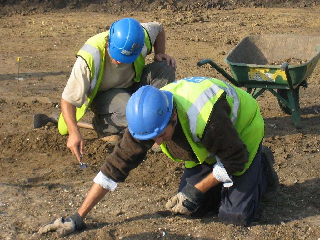 Excavation work at Grange Farm. Image from Grange Farm