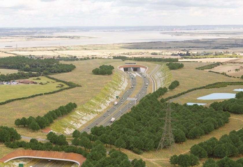 The southern tunnel entrance has been extended southwards twice, moving it a total of 950 metres further away from the river than originally planned. Image: National Highways