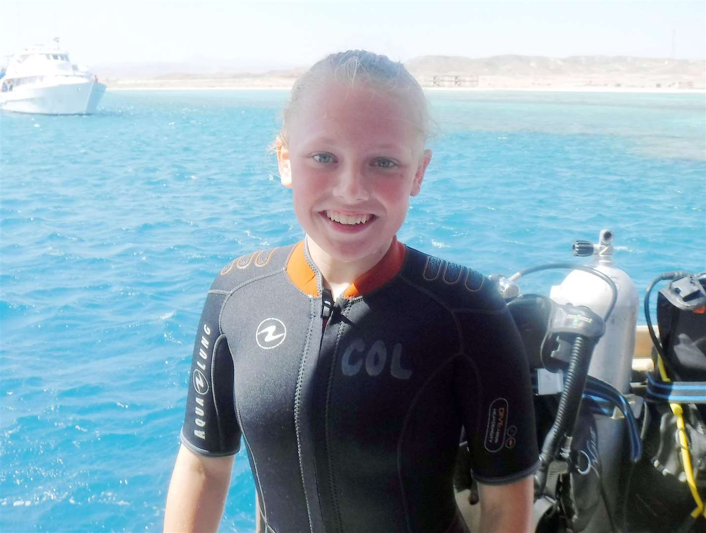 Lucy on holiday in Egypt in October 2018