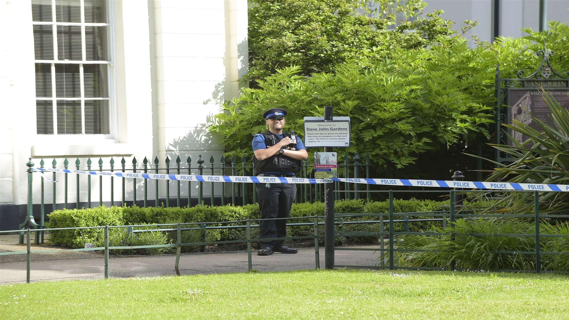 The alleged attack happened in Dane John Gardens
