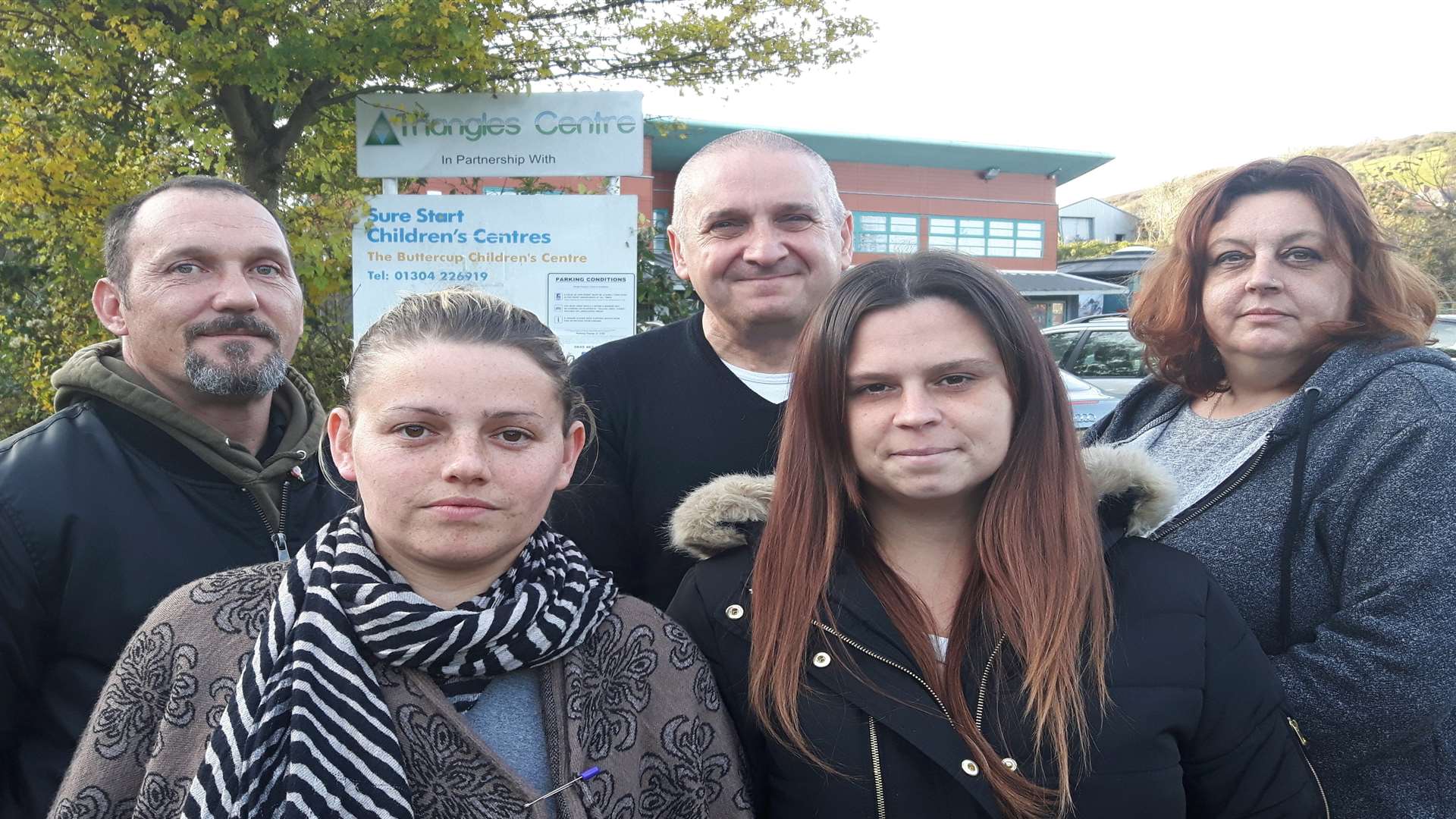 The new team saving a community centre. From left, Kevin Terry, Lisa Terry, Andrew Sanalitro, Roxy Curtis and Sue Jones.