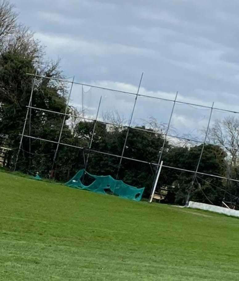 Netting was ripped down in the recent spate of incidents at Crockenhill's home ground