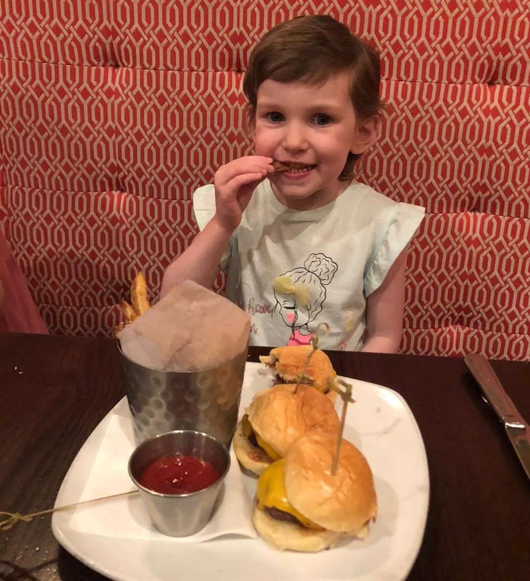 Nellie-Rose gets stuck into some American grub