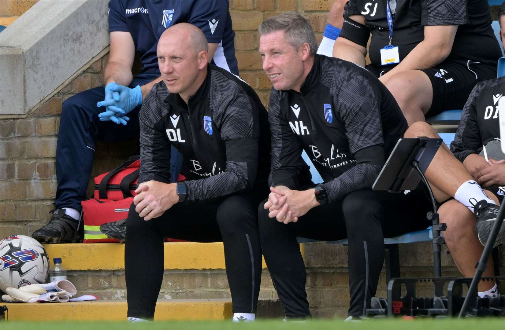 Assistant David Livermore and boss Neil Harris have been sacked by Gillingham. Picture: Keith Gillard