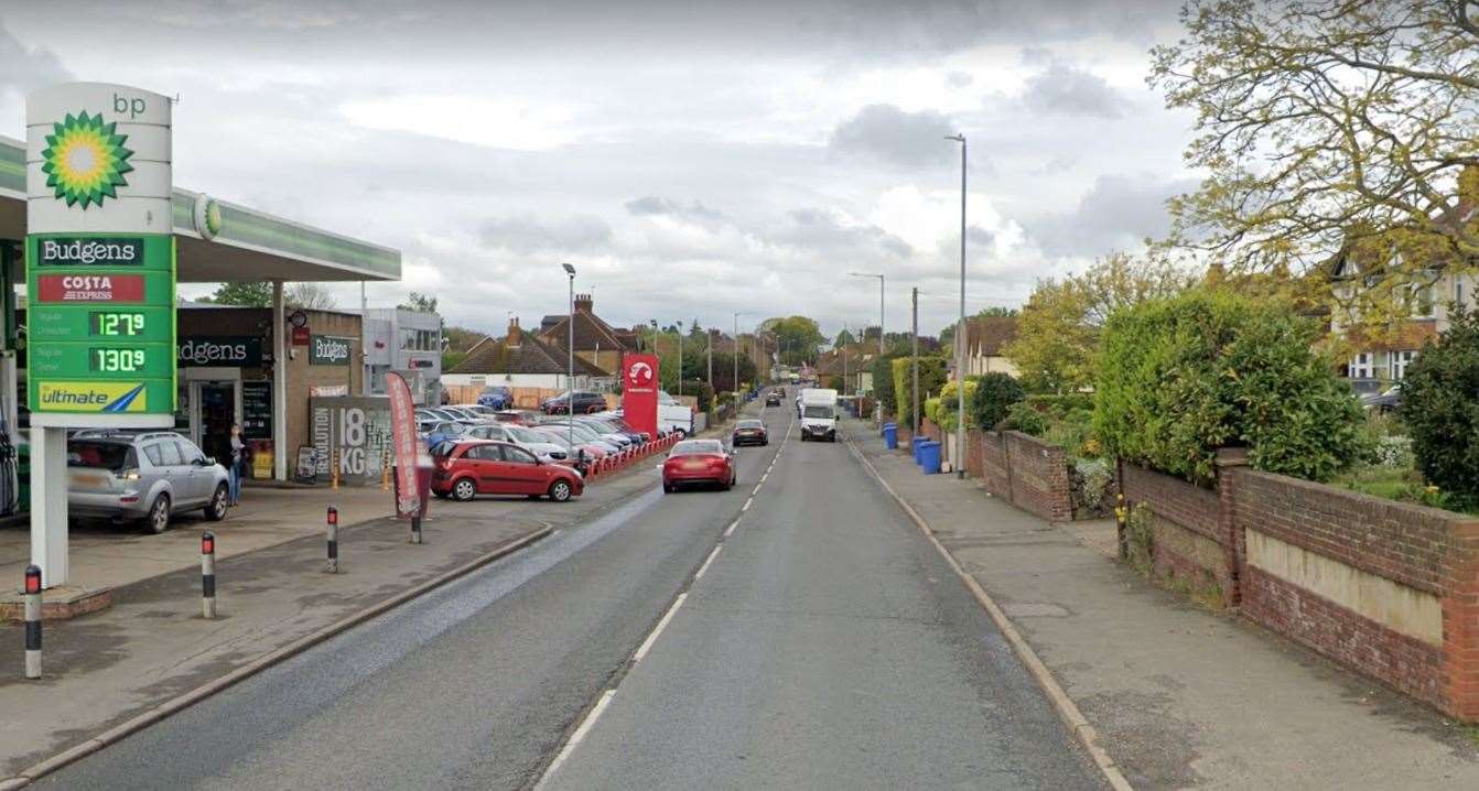 The Street, Bapchild near Sittingbourne, has been shut by Kent Police after a girl was hit by a car. Picture: Google Street View
