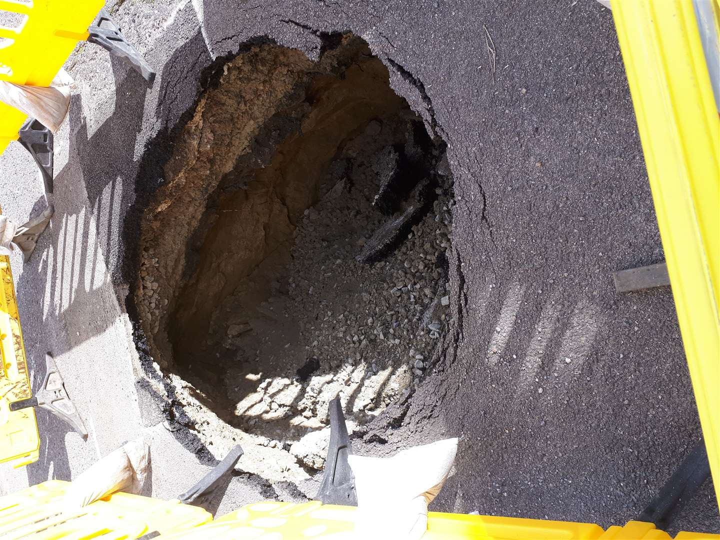 The hole in Bonnington Road, Maidstone. Picture: Ian Chittenden