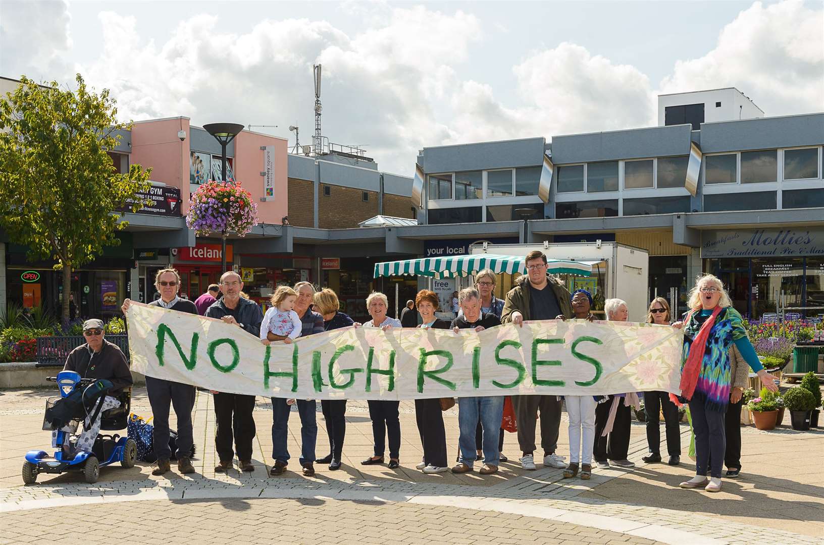 Protesters fought against the planned redevelopment of the town centre under U+I. Photo: Tony Jones