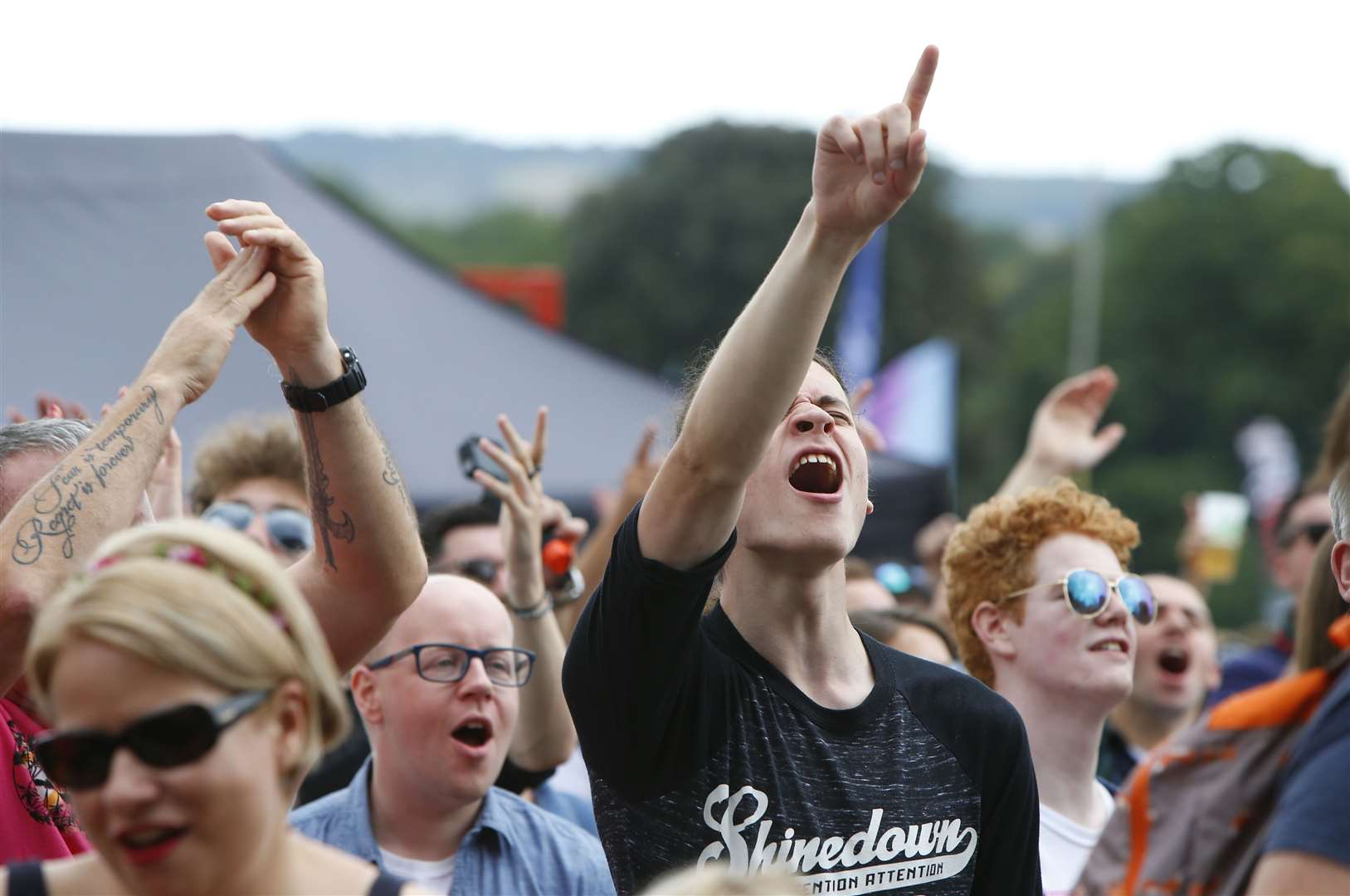 Festival-goers enjoying a Killers tribute band playing last year's Rock The Mote festival at Mote Park in Maidstone. Picture: Andy Jones