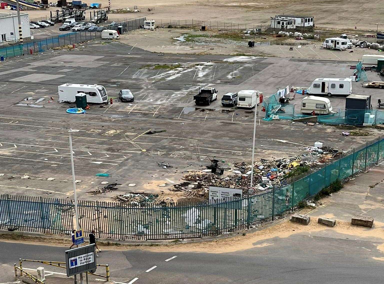 The travellers have lived at Ramsgate port since May 2021