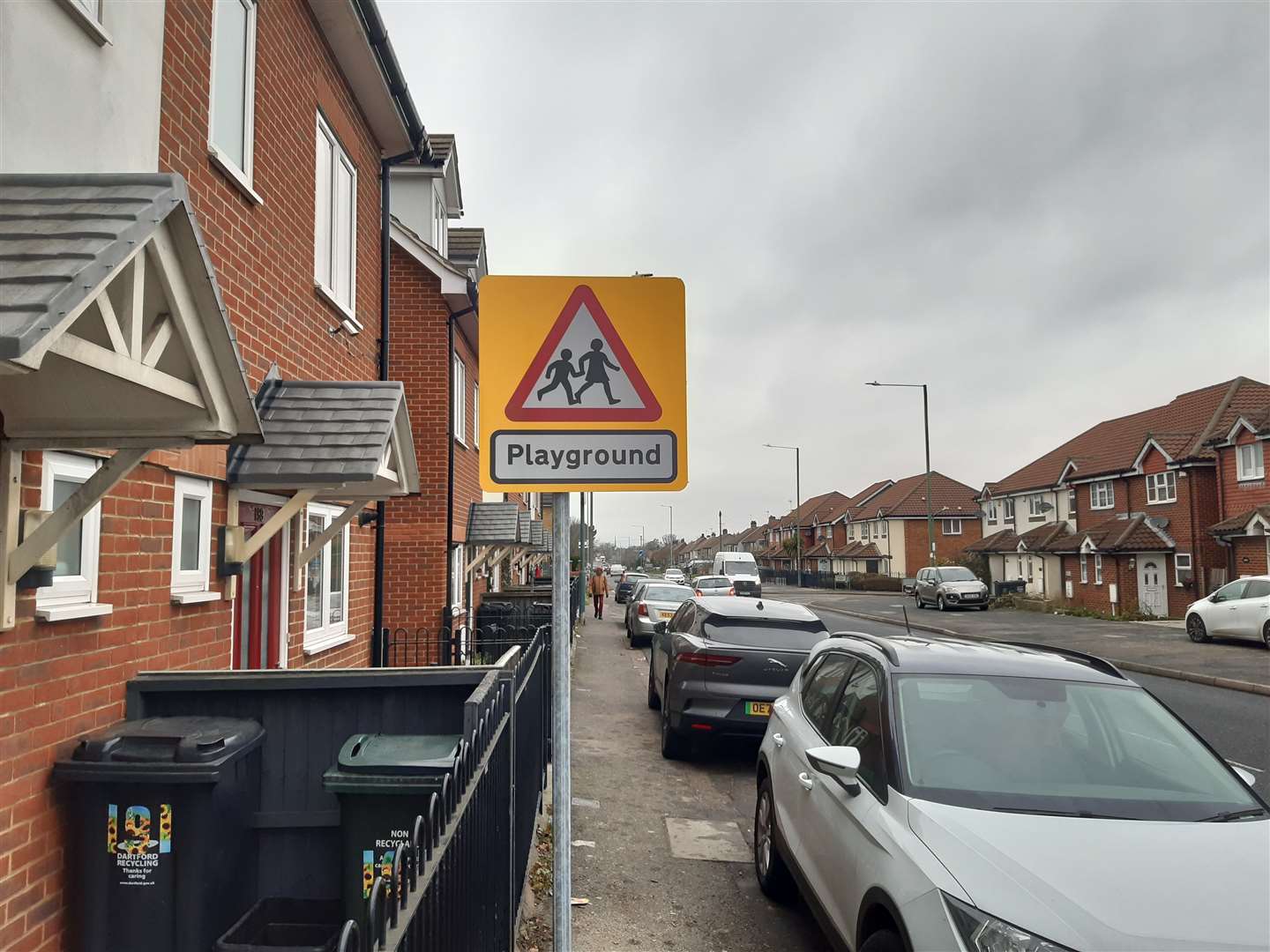 A children crossing sign has been put up on Watling Street. Photo: Sean Delaney