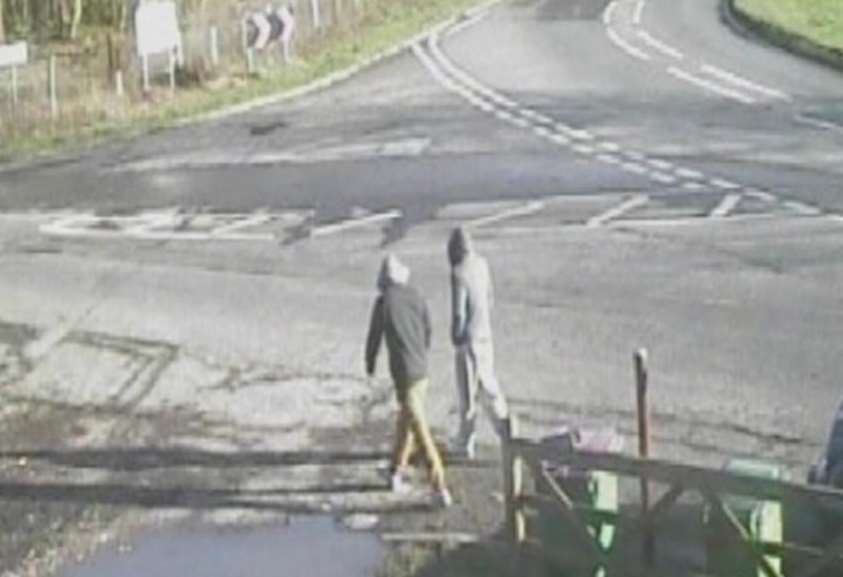 CCTV footage from cameras at Mrs Flisher's house which police used to identify Jeremy Waller, wearing the mustard-coloured trousers. He was sentenced to 16 years in prison on Friday. Picture: Kent Police