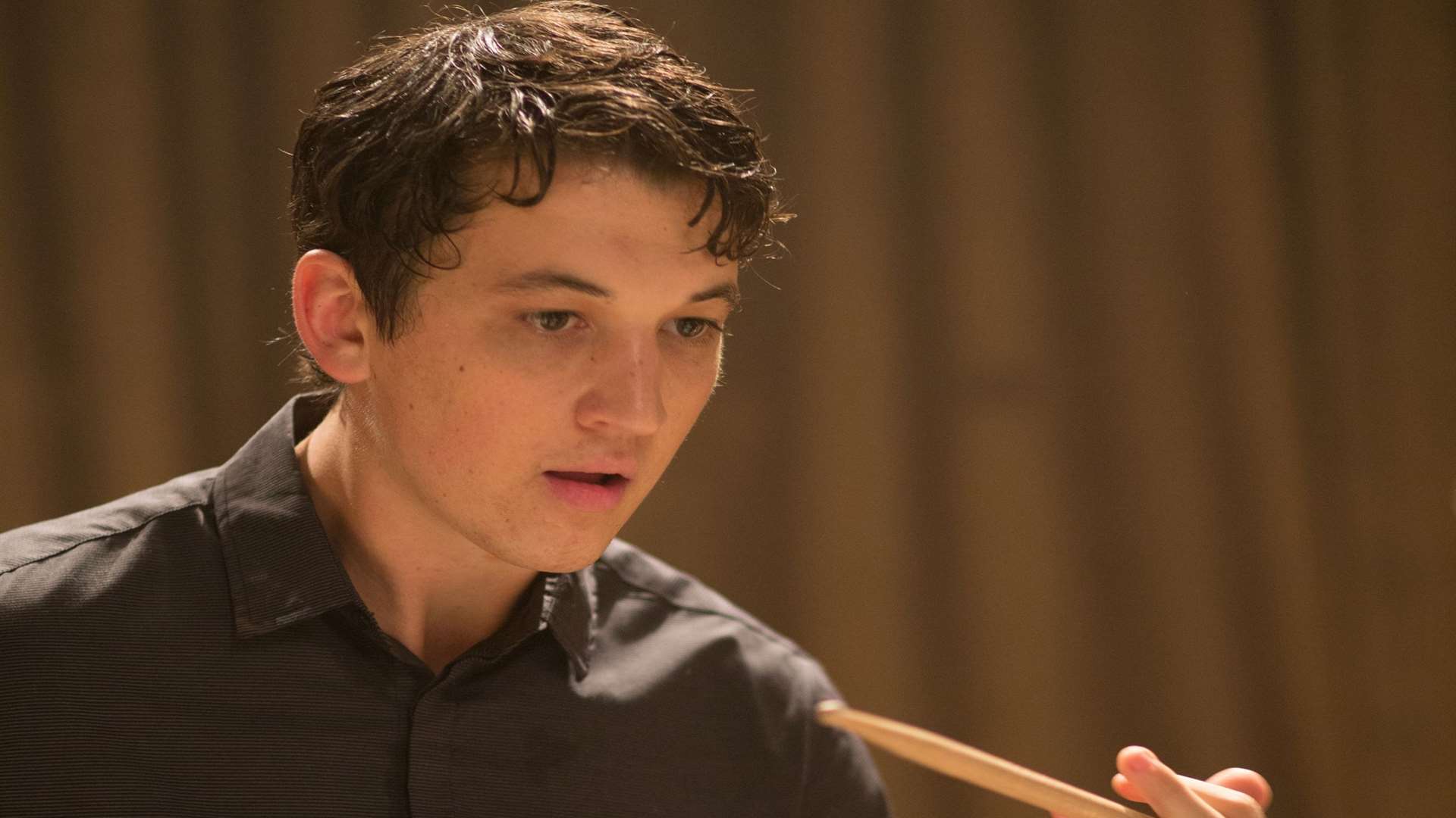 Miles Teller as young drummer Andrew Neiman in Whiplash. Picture: PA/ Daniel McFadden/Sony Pictures