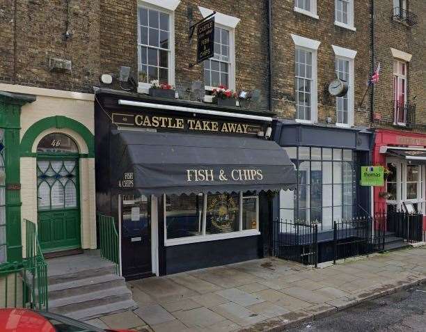 The attacks were carried out at Castle Take Away in Dover. Picture: Google