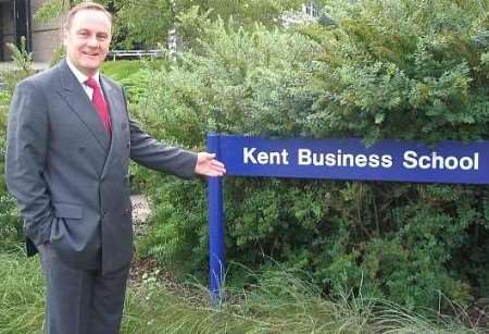 Martyn Jones, director of Kent Business School, at the relaunch in Canterbury