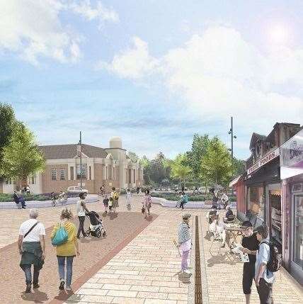 An artist's impression of the planned "Brewery Square" in Dartford (12498871)
